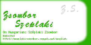 zsombor szeplaki business card